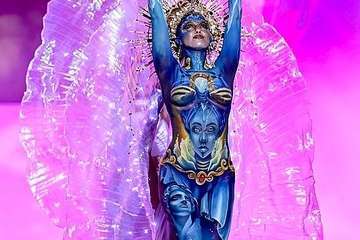 Tapicería Peñate, de Telde, se lleva el tercer premio del concurso de Maquillaje Corporal de 'Studio 54'/Lpcarnaval.